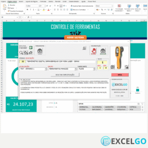 Sistema em Excel - Controle de Empréstimo (Ferramentas/Equipamentos)